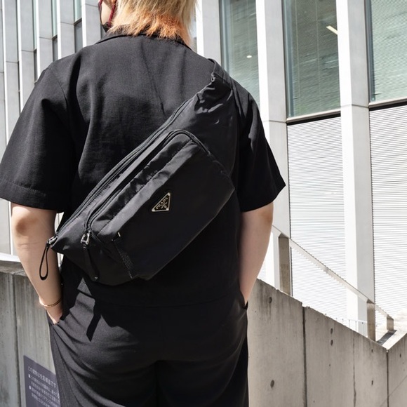 Prada Black Large Nylon Waist Belt Crossbody Bag - Picture 13 of 16